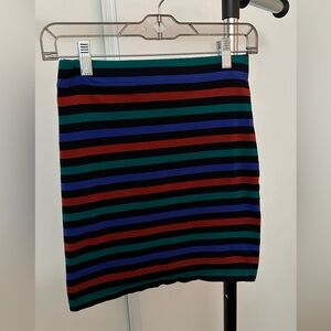 Colorful striped mini skirt